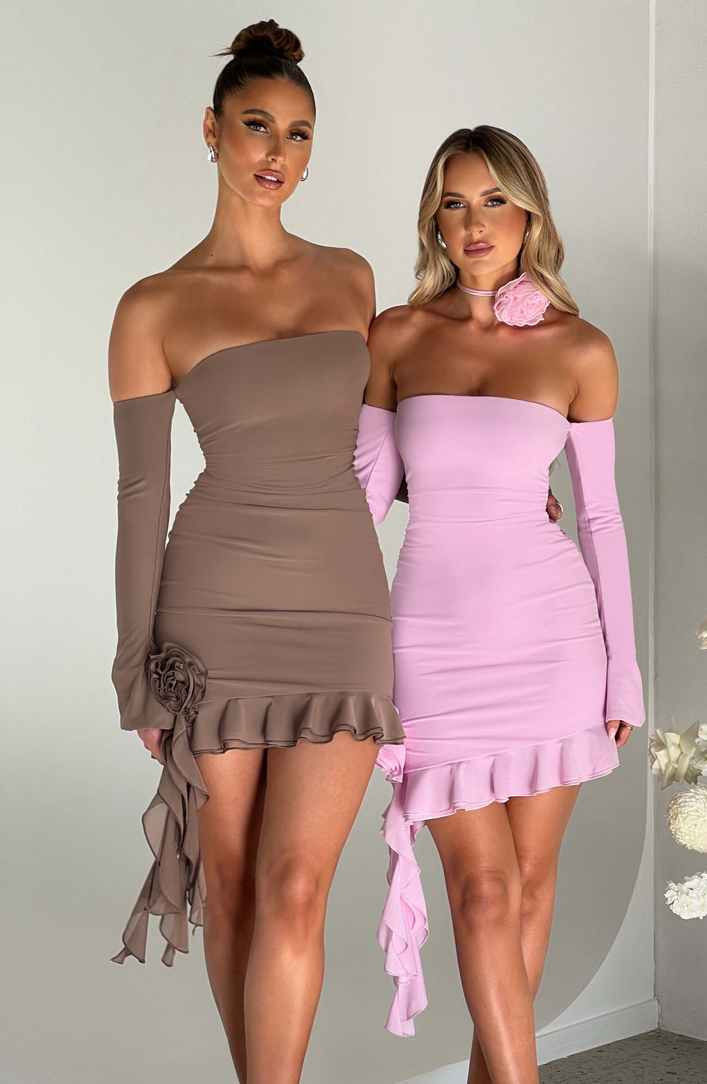 Adele Mini Dress - Chocolate
