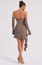 Adele Mini Dress - Chocolate