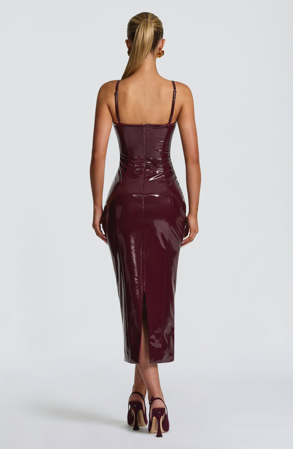 Charlotte Midi Dress - Cherry Lacquer