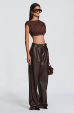 Olivia Top - Plum Brown