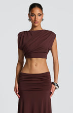 Olivia Top - Plum Brown