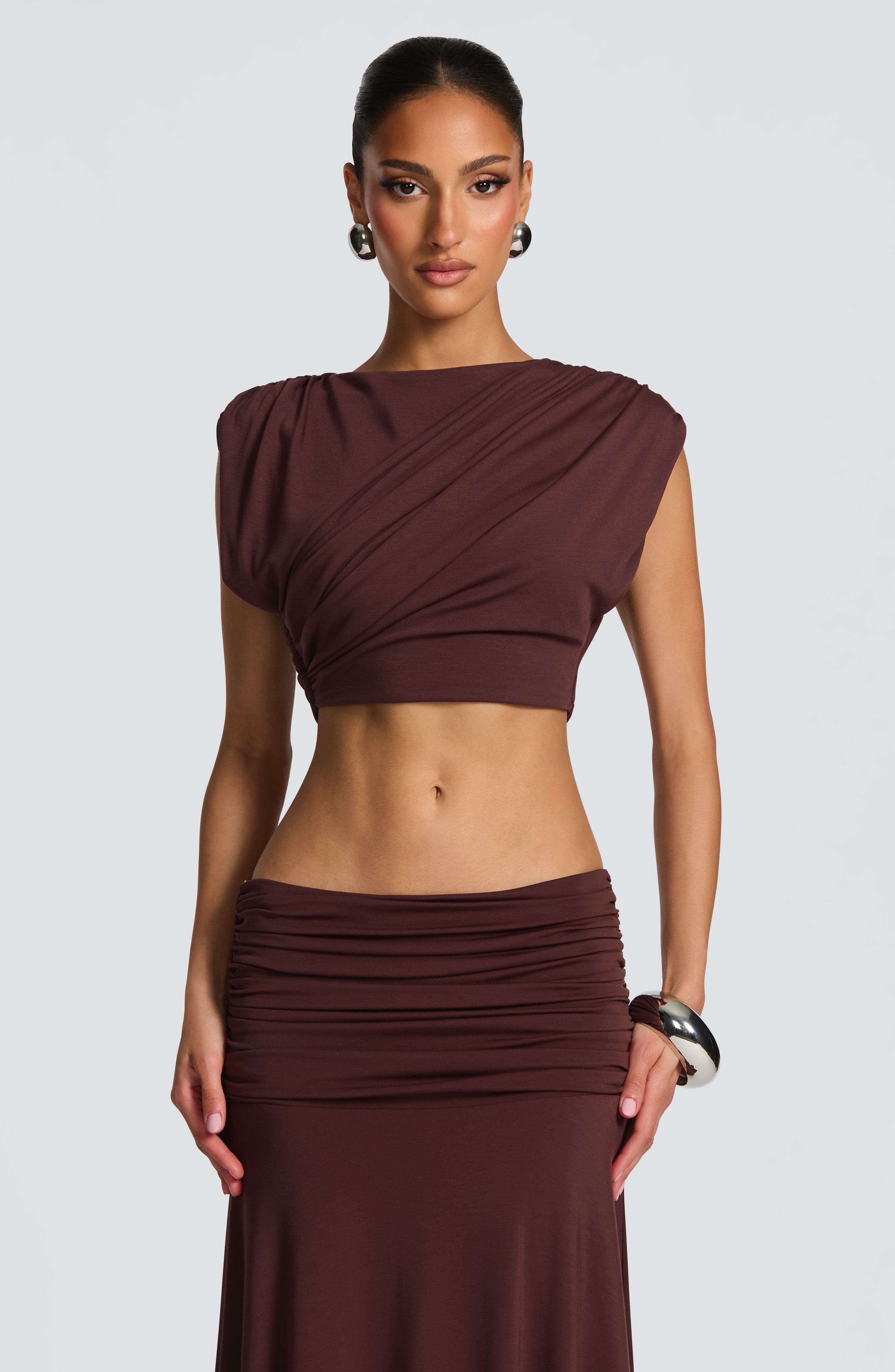 Olivia Top - Plum Brown