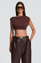 Olivia Top - Plum Brown