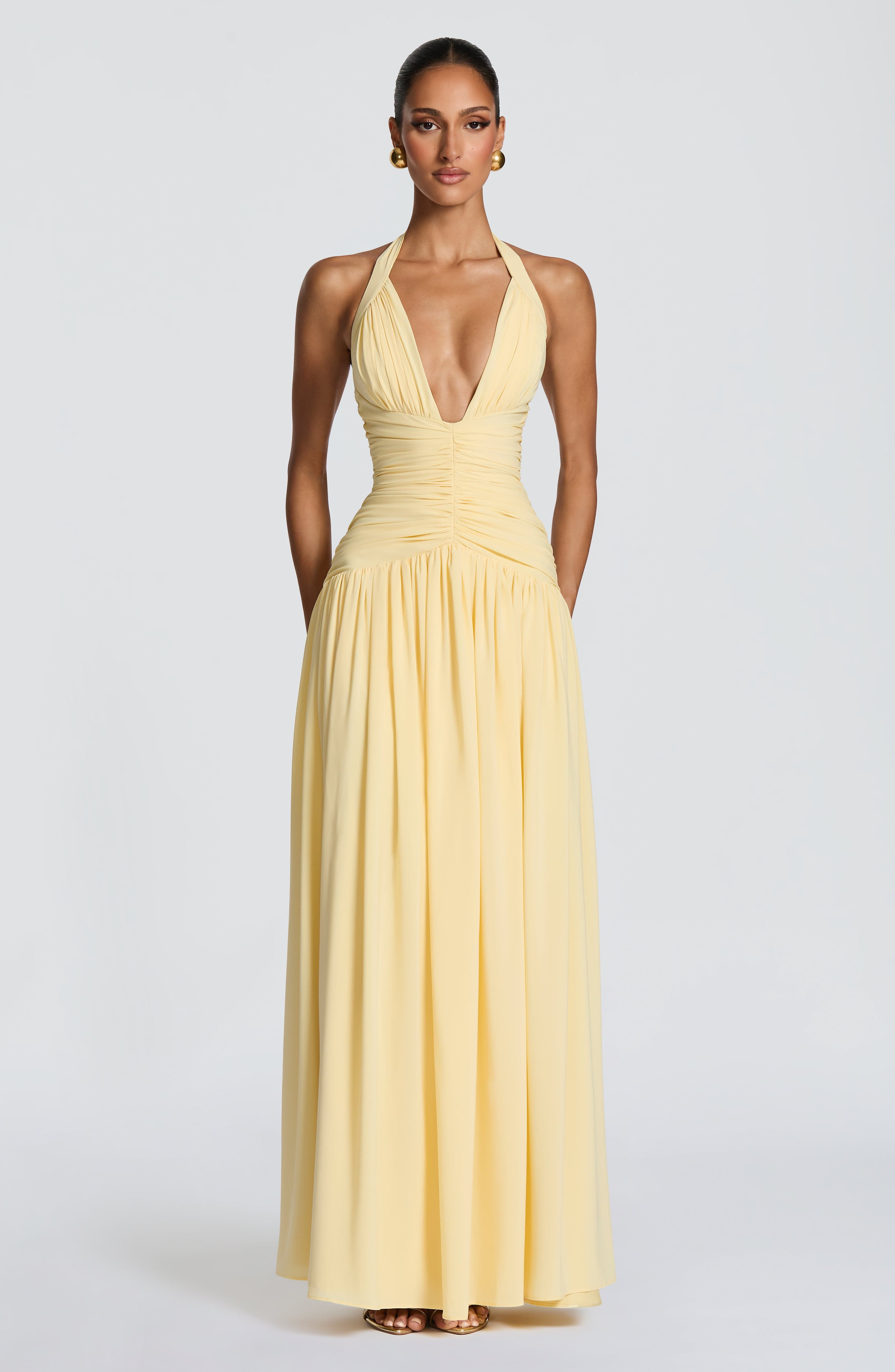 Alessia Maxi Dress - Lemon