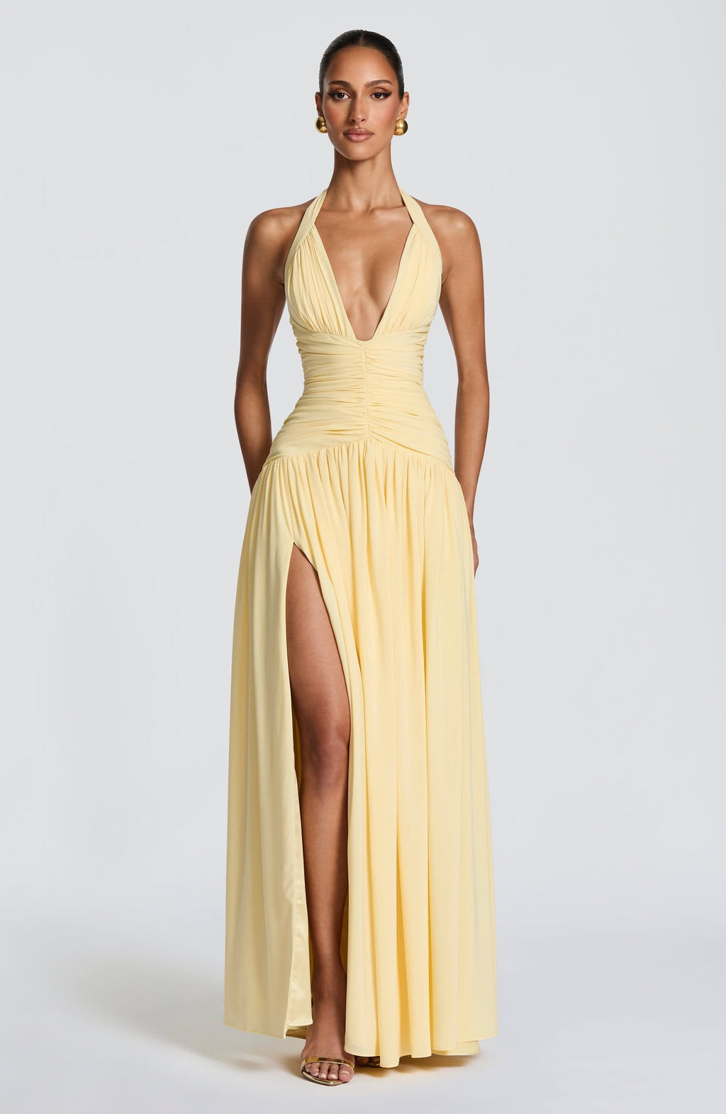 Alessia Maxi Dress - Lemon