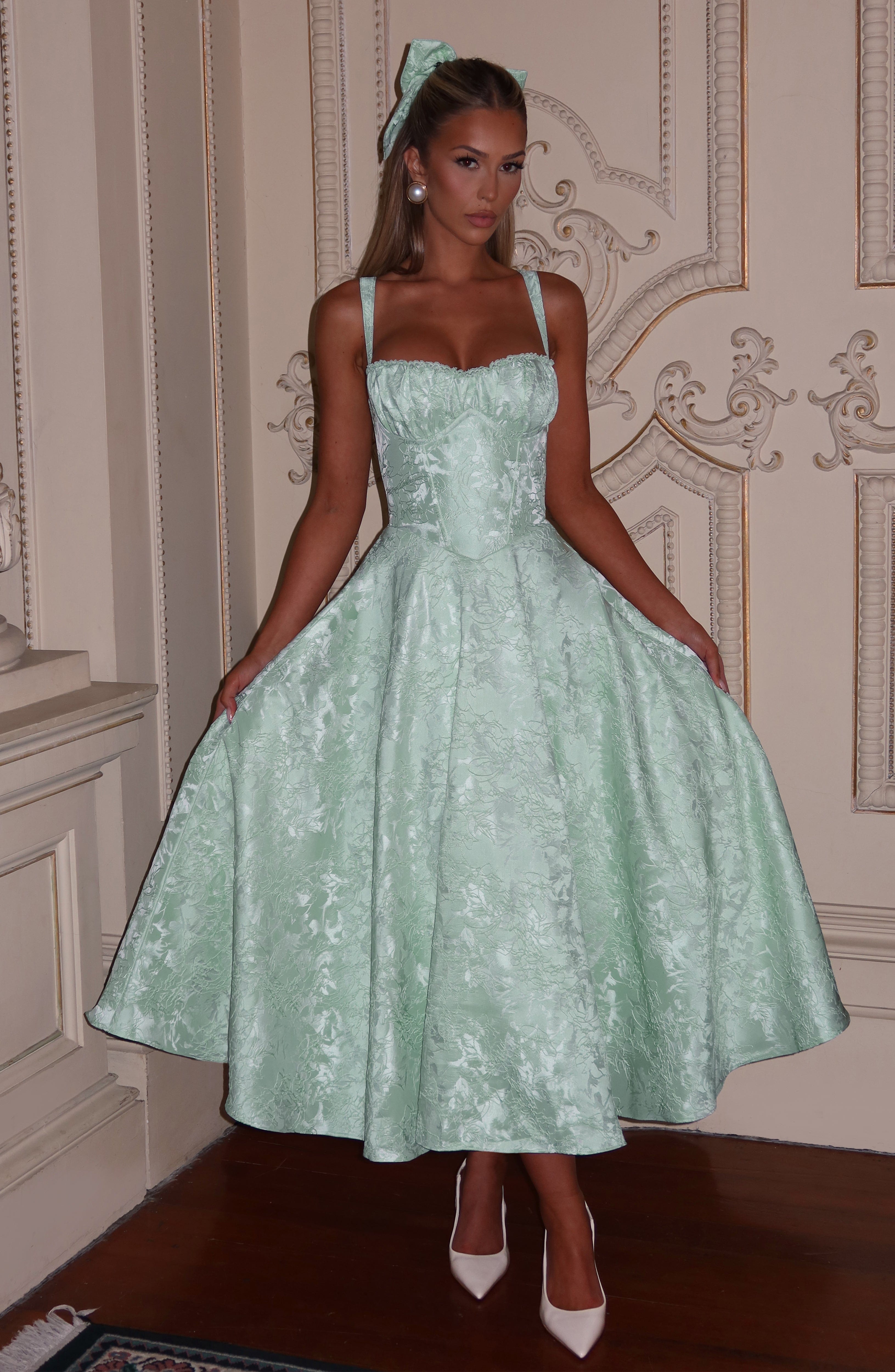 Olivia Midi Dress - Mint