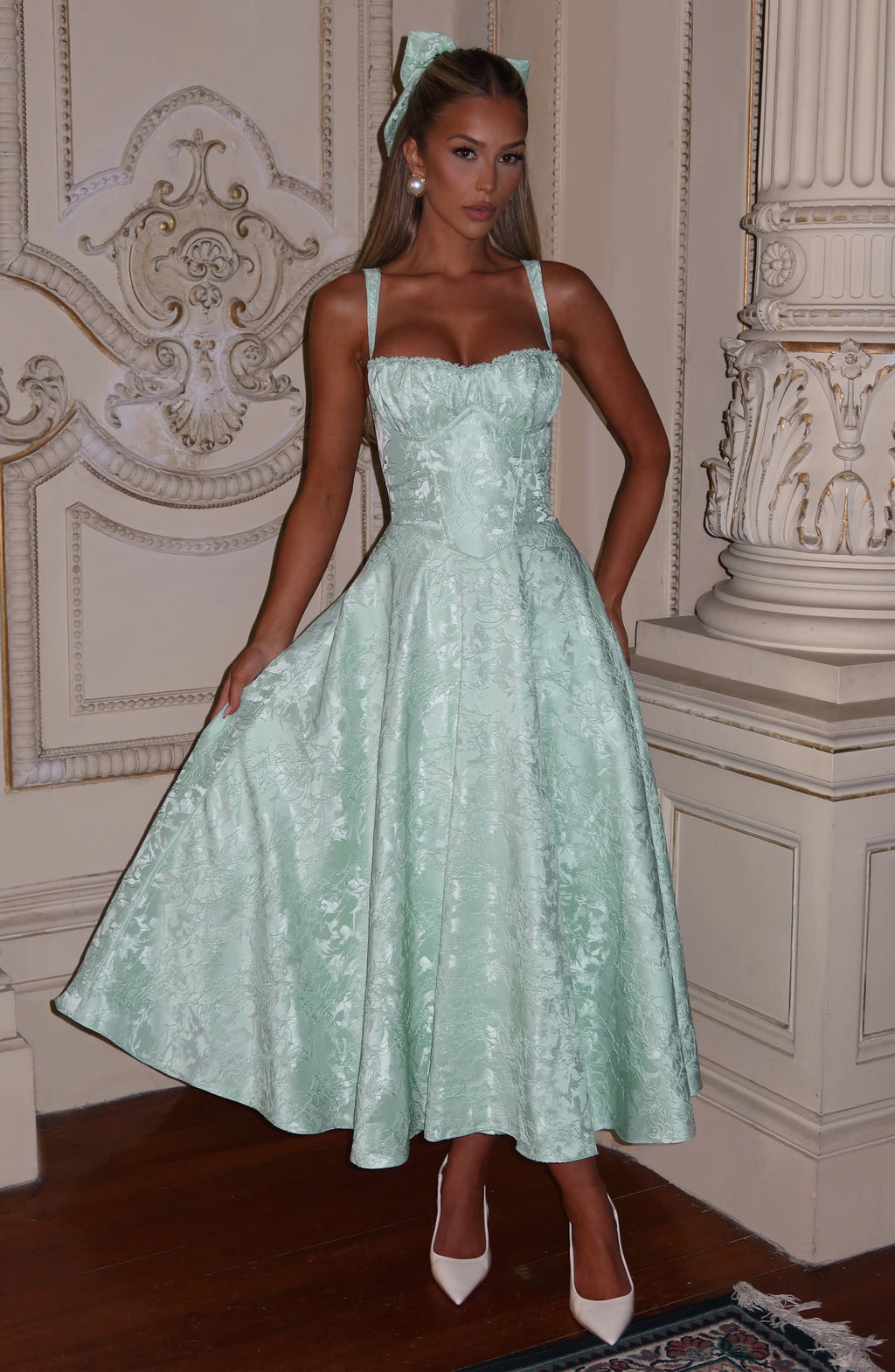 Olivia Midi Dress - Mint