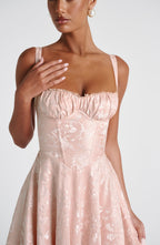 Olivia Midi Dress - Soft Peach