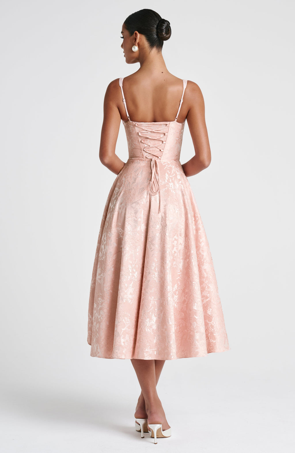 Olivia Midi Dress - Soft Peach