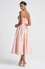 Olivia Midi Dress - Soft Peach