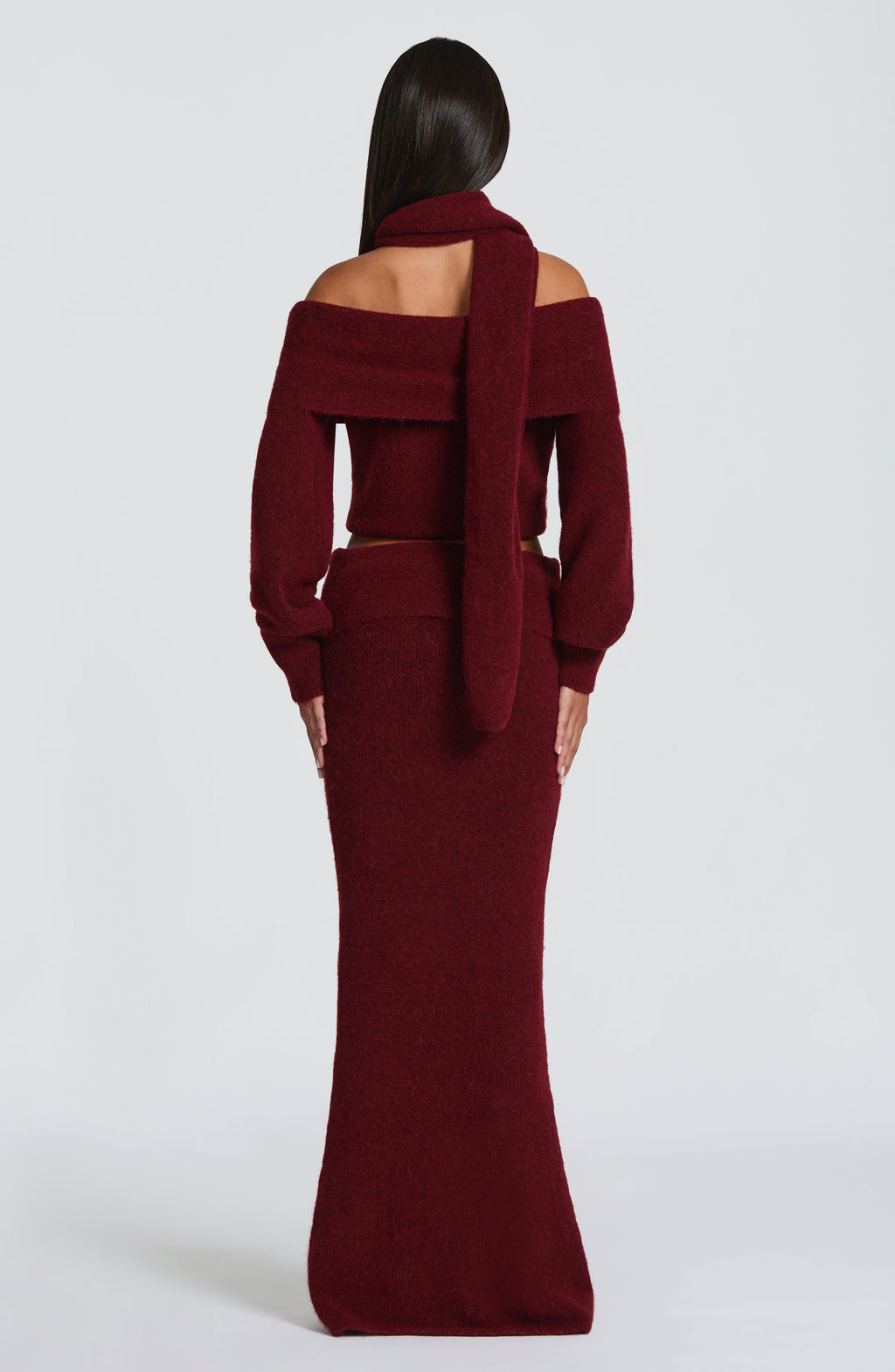 Adele Maxi Skirt - Burgundy