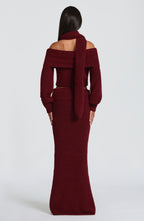 Adele Maxi Skirt - Burgundy