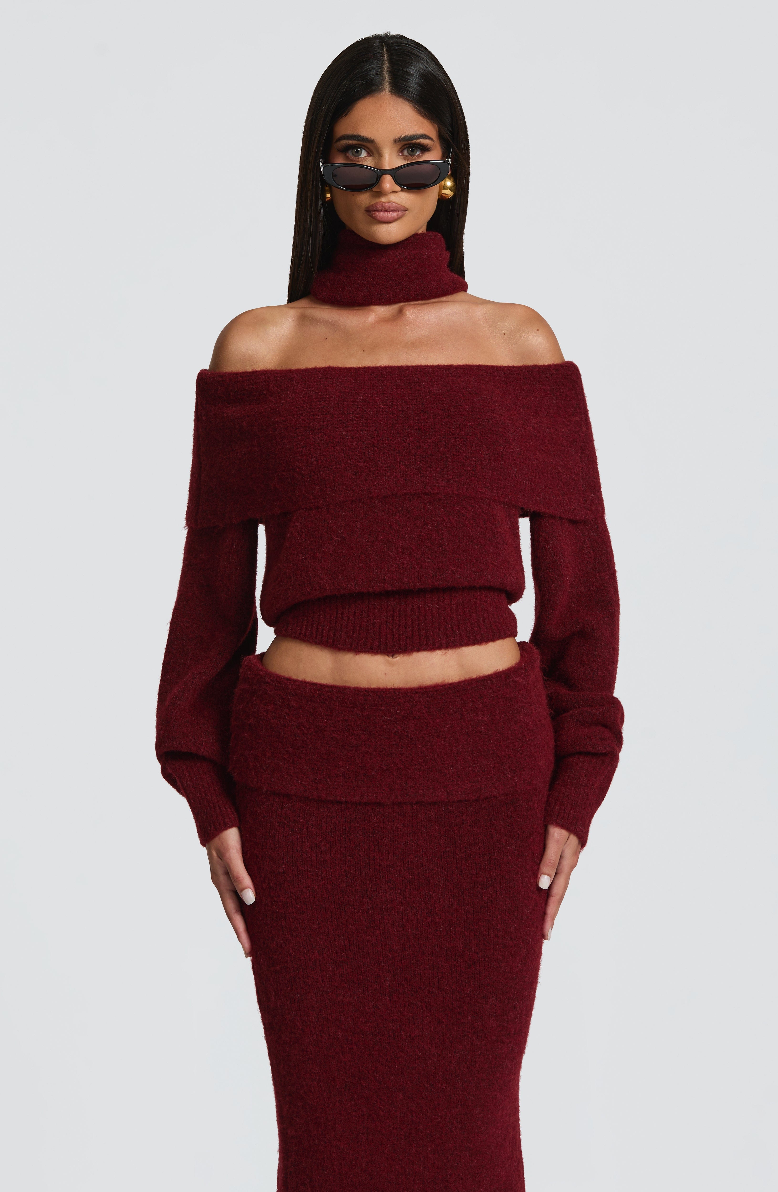 Adele Top - Burgundy