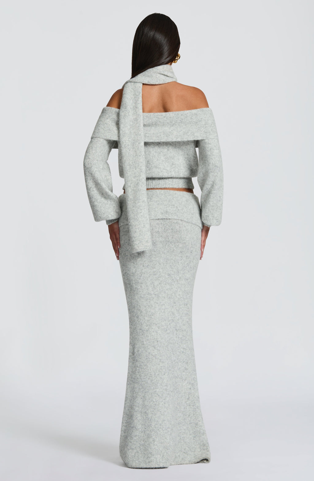 Adele Top - Light Grey Marl