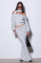 Adele Top - Light Grey Marl