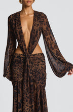 Bella Maxi Dress - Leopard Print