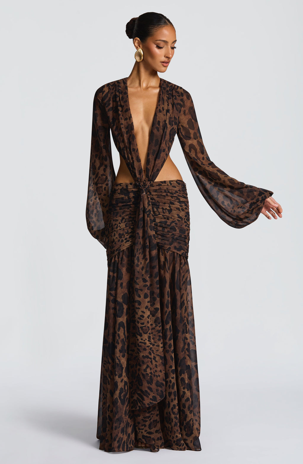 Bella Maxi Dress - Leopard Print
