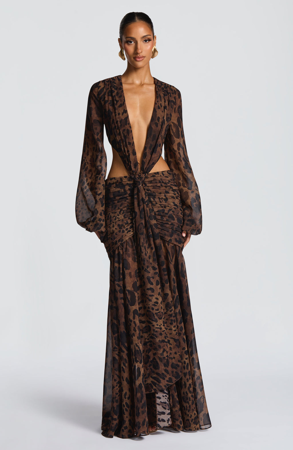 Bella Maxi Dress - Leopard Print