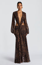Bella Maxi Dress - Leopard Print