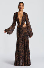Bella Maxi Dress - Leopard Print