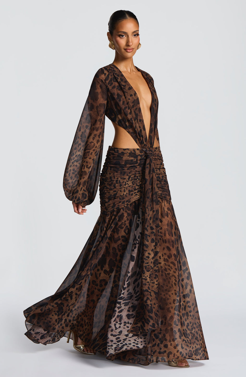 Bella Maxi Dress - Leopard Print