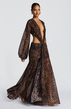 Bella Maxi Dress - Leopard Print