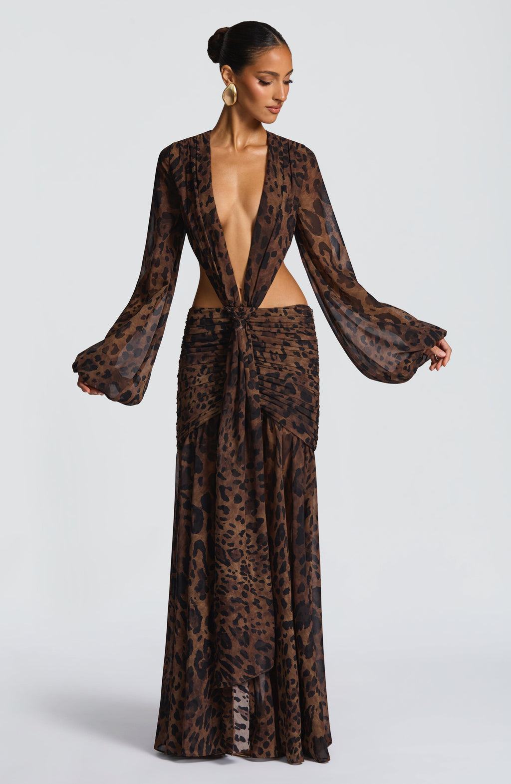 Bella Maxi Dress - Leopard Print