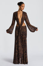 Bella Maxi Dress - Leopard Print