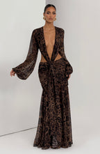 Bella Maxi Dress - Leopard Print
