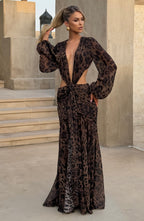 Bella Maxi Dress - Leopard Print