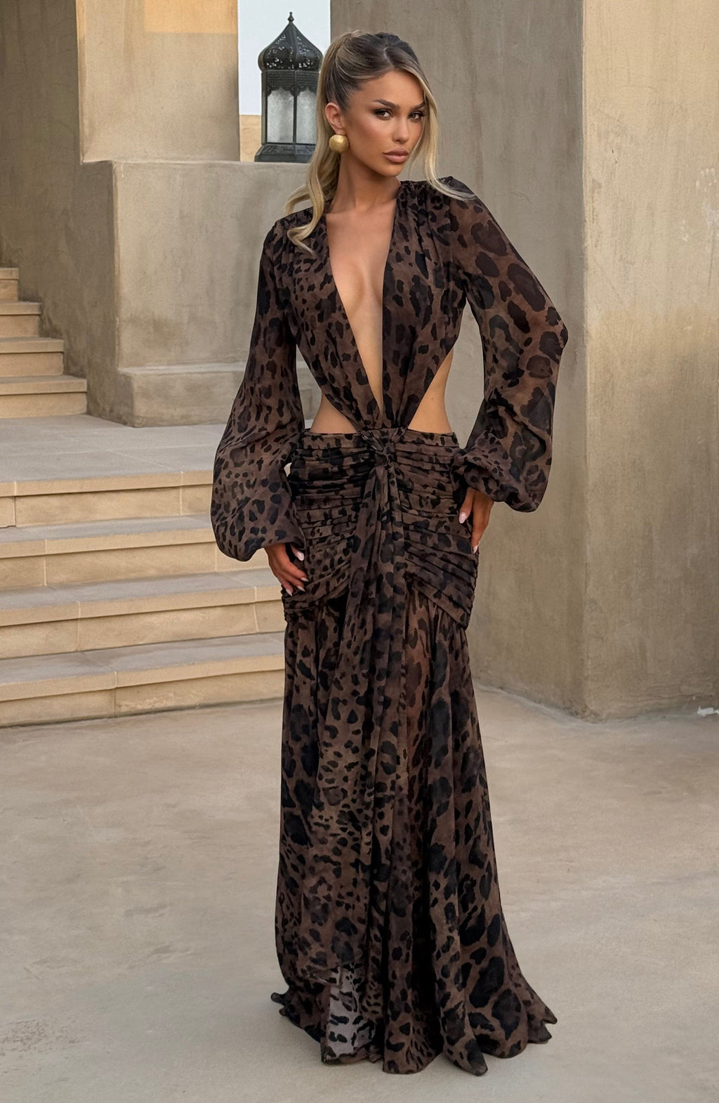 Bella Maxi Dress - Leopard Print