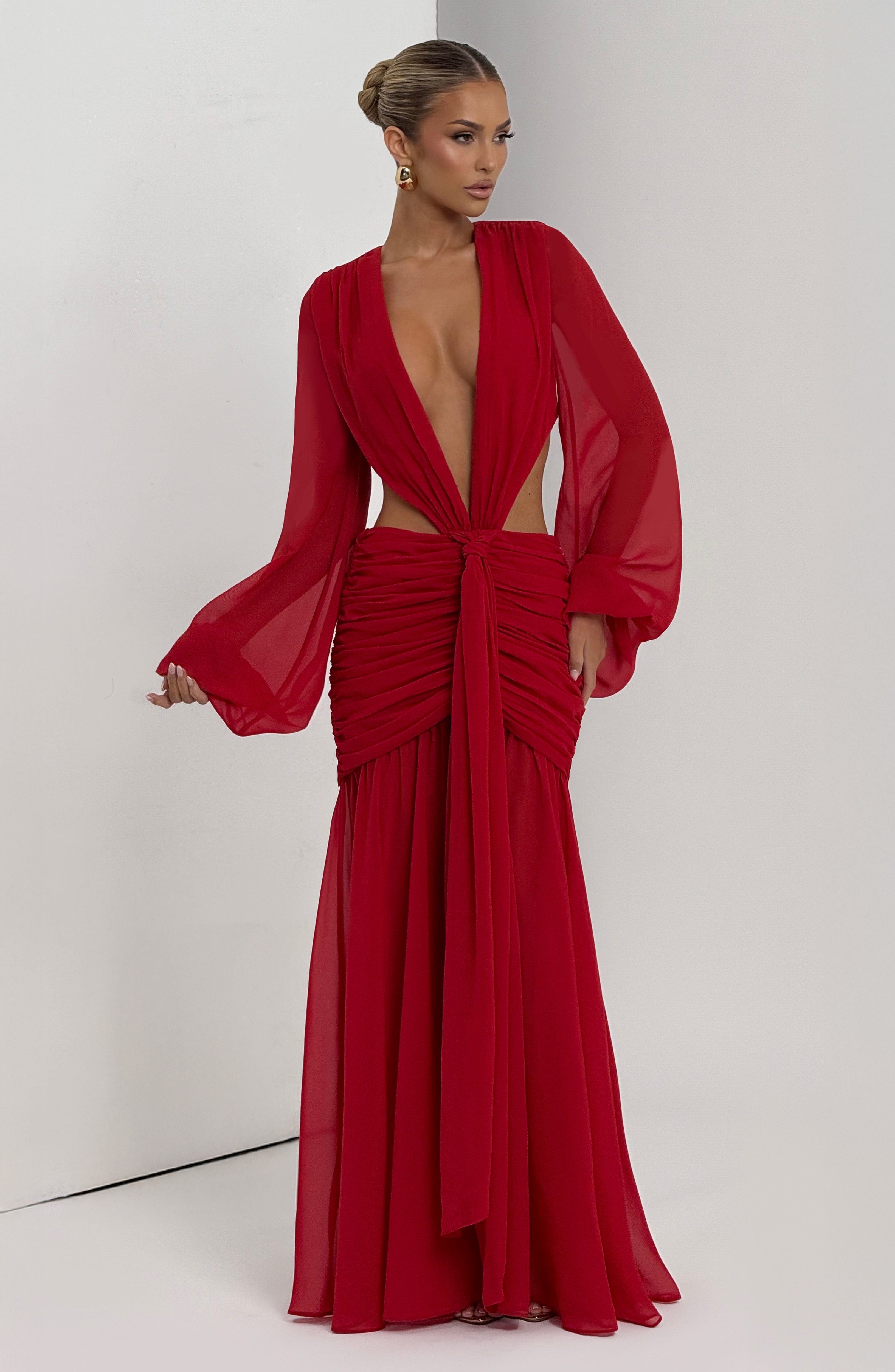 Bella Maxi Dress - Red