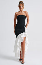 Savannah Maxi Dress - Black/White