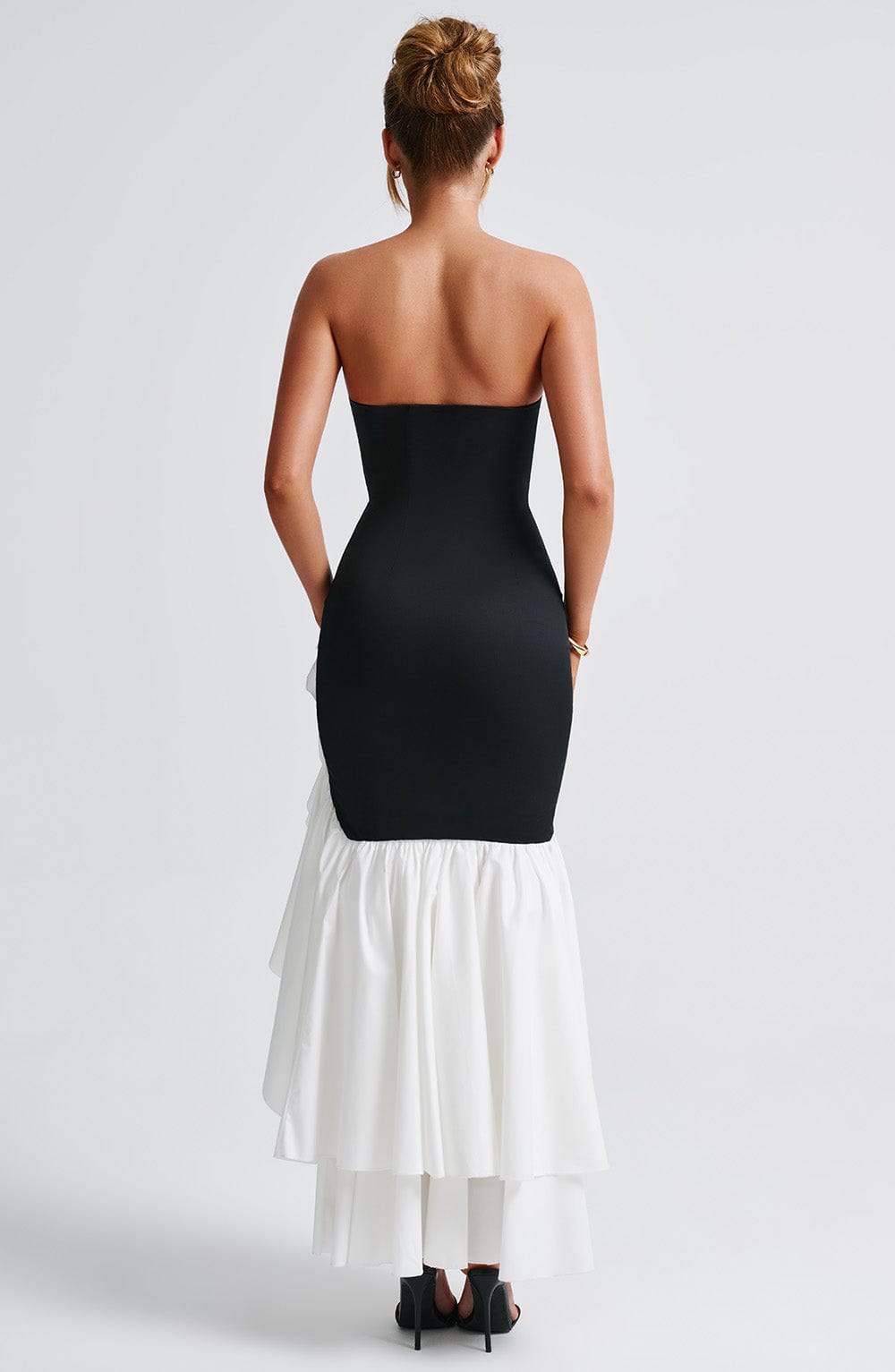 Savannah Maxi Dress - Black/White