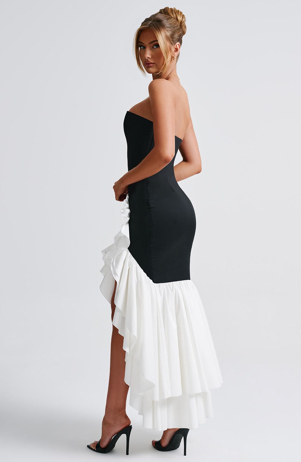 Savannah Maxi Dress - Black/White