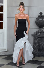 Savannah Maxi Dress - Black/White