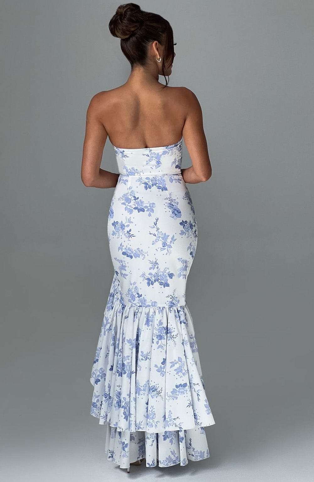 Gemma Maxi Dress - Blue Floral Print