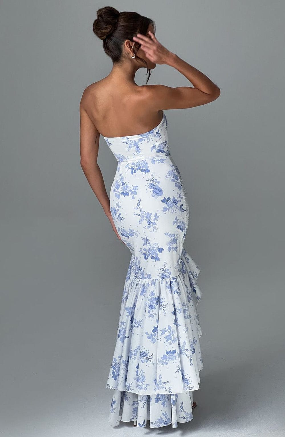 Gemma Maxi Dress - Blue Floral Print
