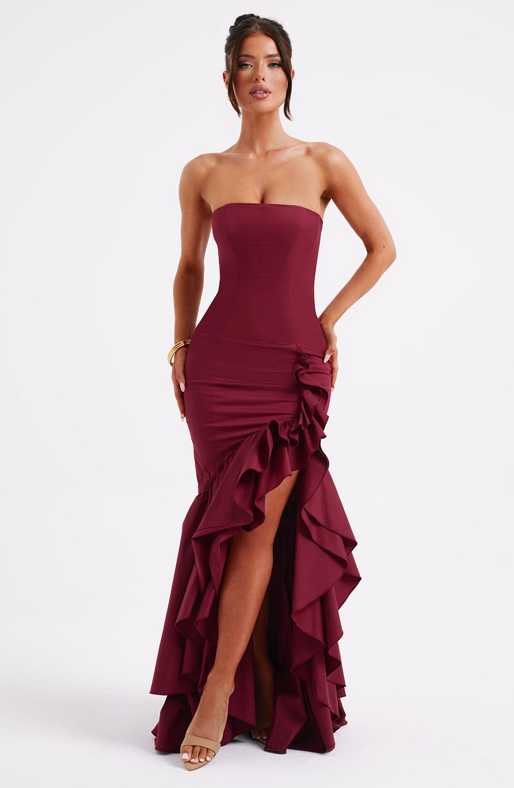 Savannah Maxi Dress - Burgundy