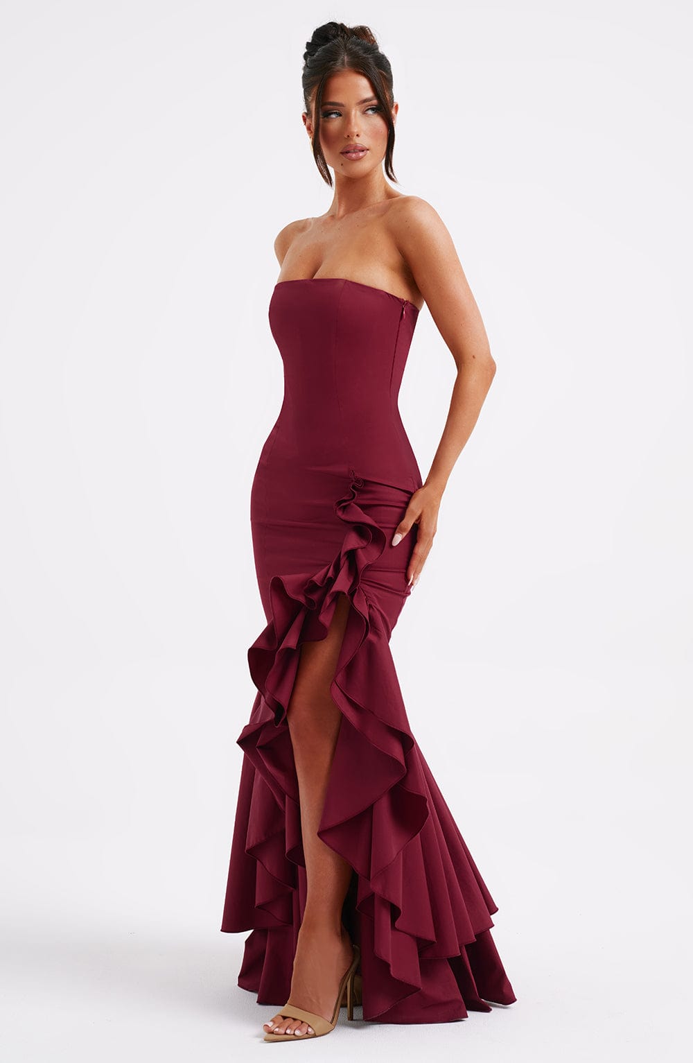 Savannah Maxi Dress - Burgundy