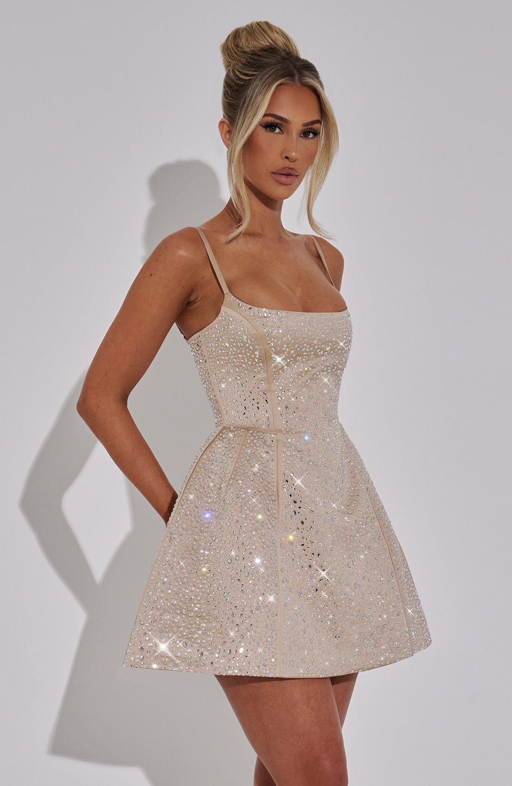 Olivia Mini Dress - Champagne