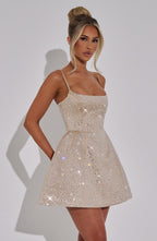 Olivia Mini Dress - Champagne