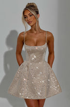 Olivia Mini Dress - Champagne