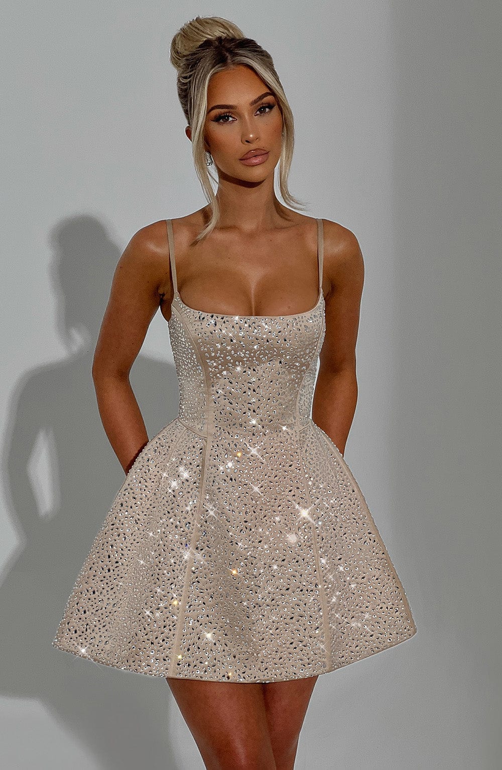 Olivia Mini Dress - Champagne