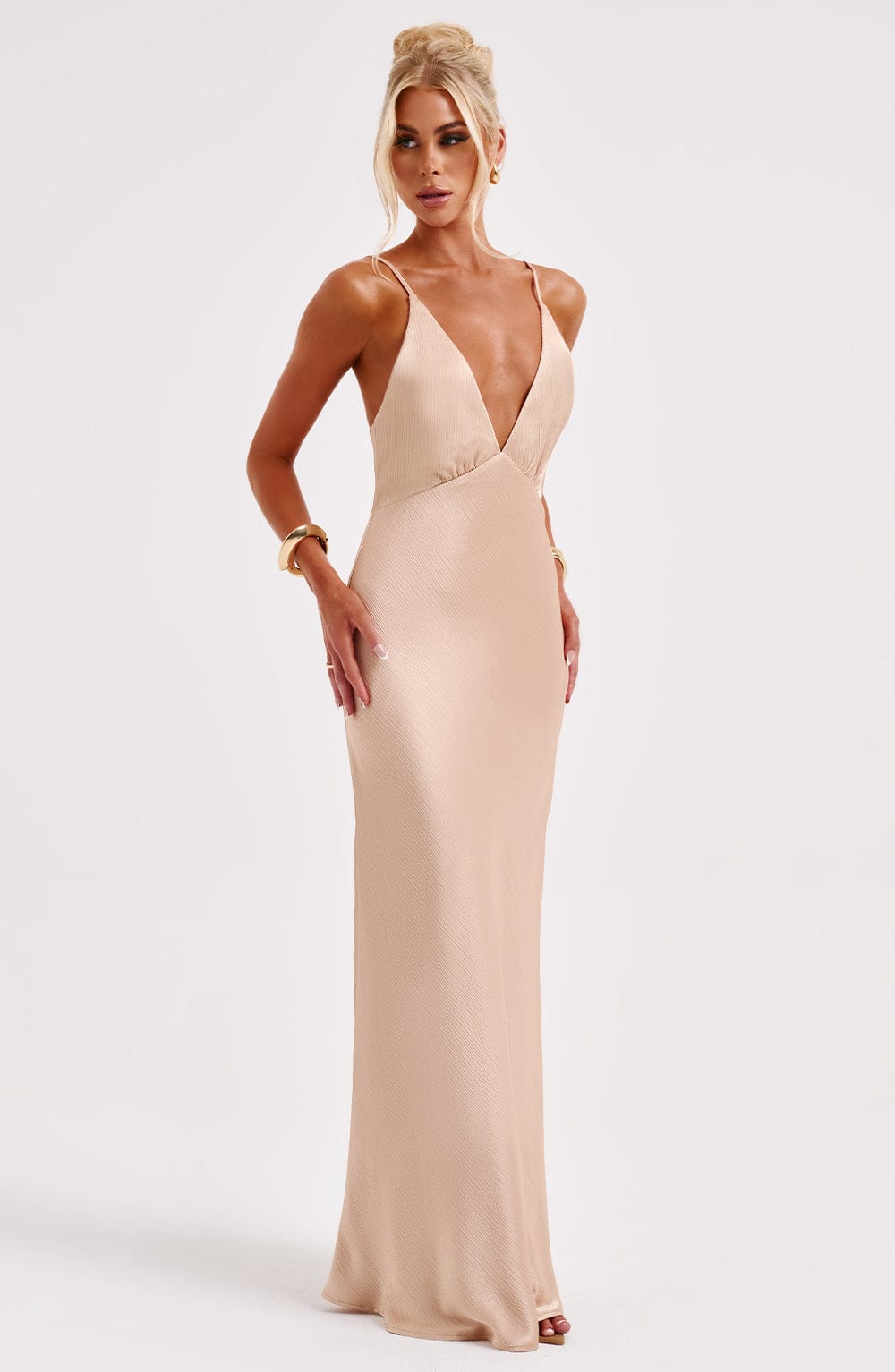 Amber Maxi Dress - Champagne