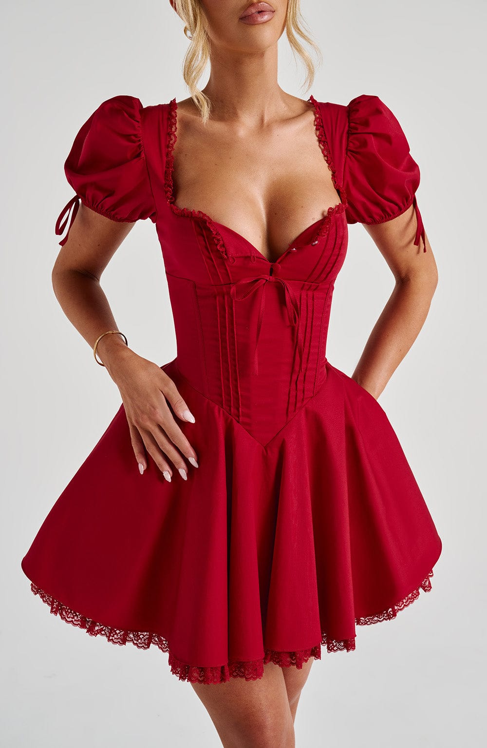 Isla Mini Dress - Red