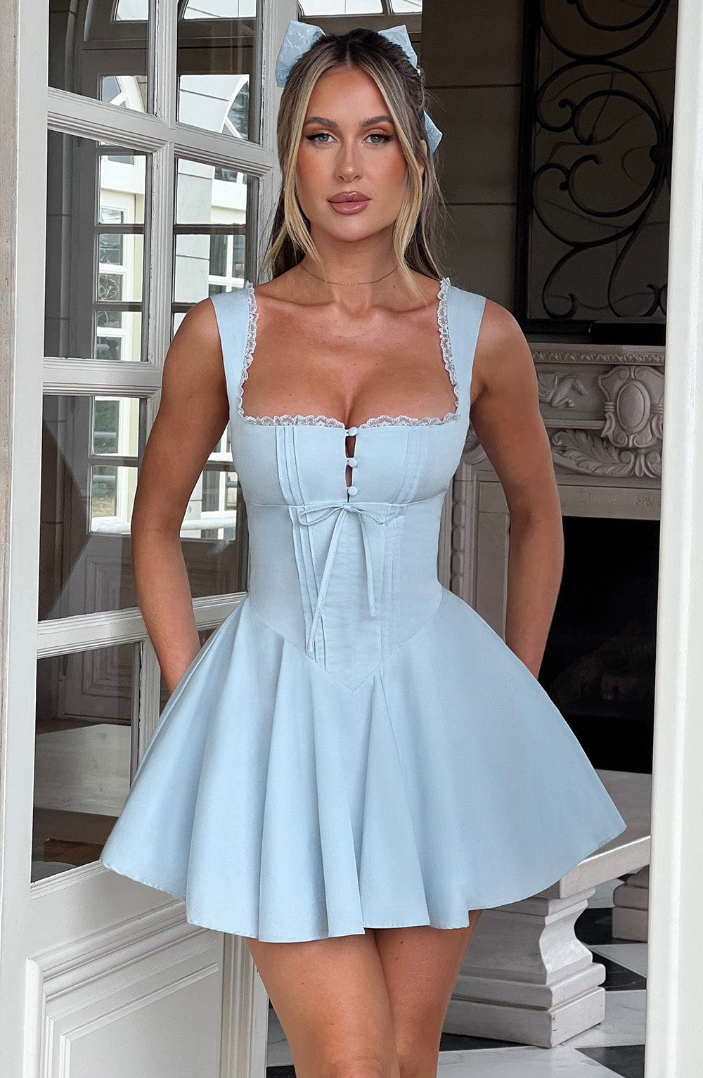 Daisy Mini Dress - Blue