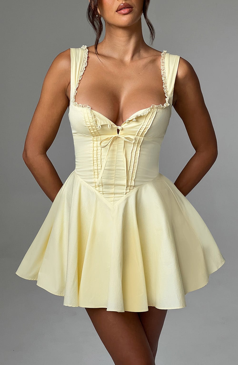 Daisy Mini Dress - Lemon