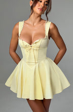 Daisy Mini Dress - Lemon