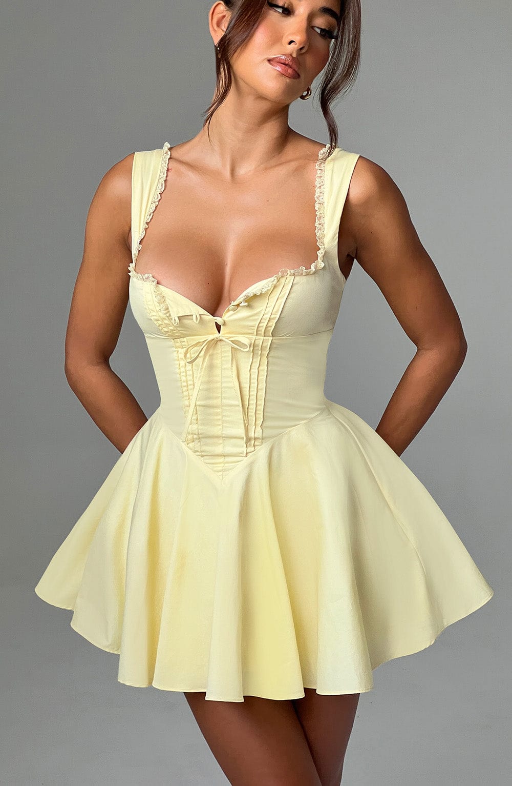 Daisy Mini Dress - Lemon